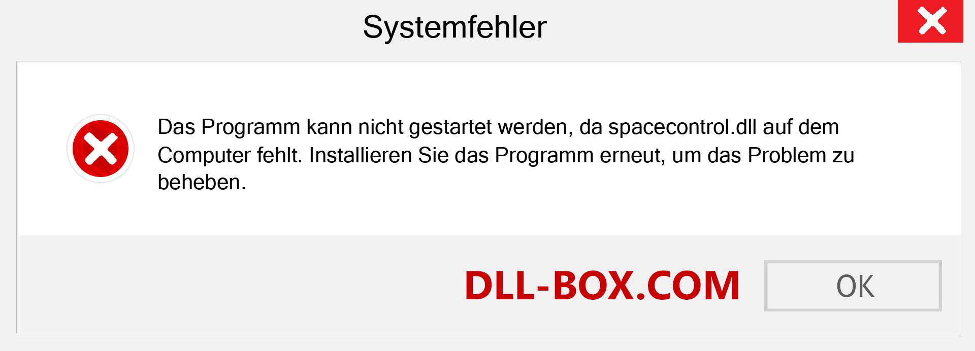 spacecontrol.dll-Datei fehlt?. Download für Windows 7, 8, 10 - Fix spacecontrol dll Missing Error unter Windows, Fotos, Bildern