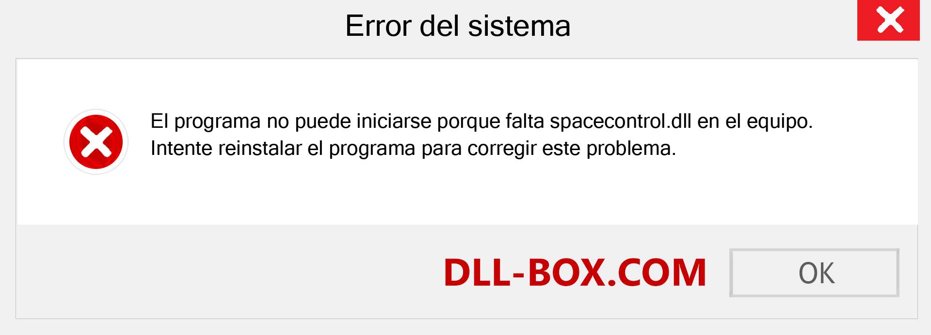 ¿Falta el archivo spacecontrol.dll ?. Descargar para Windows 7, 8, 10 - Corregir spacecontrol dll Missing Error en Windows, fotos, imágenes